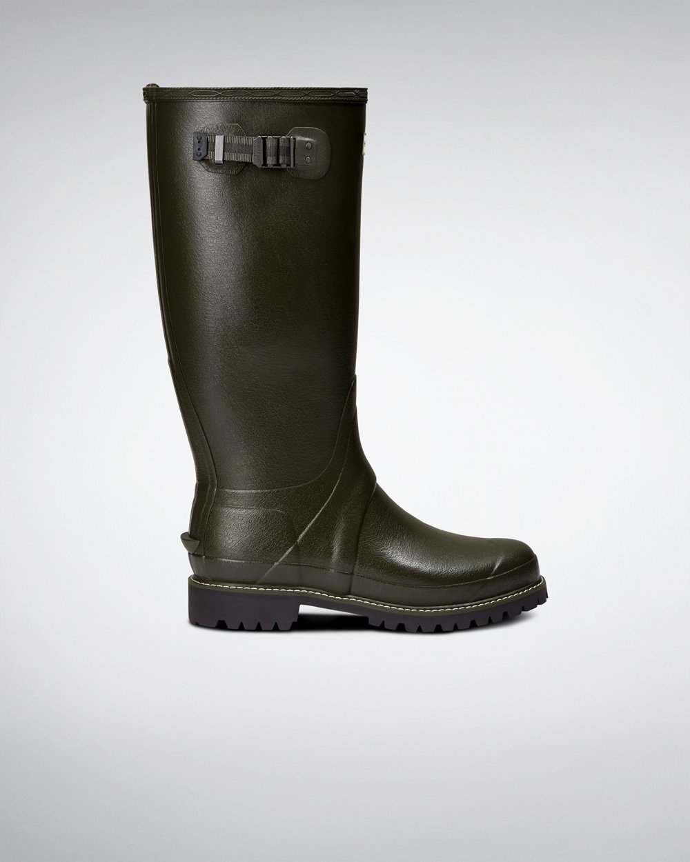 Mens Hunter Balmoral - Wide Fit Rain Boots Dark Olive - 4839-KLHAV